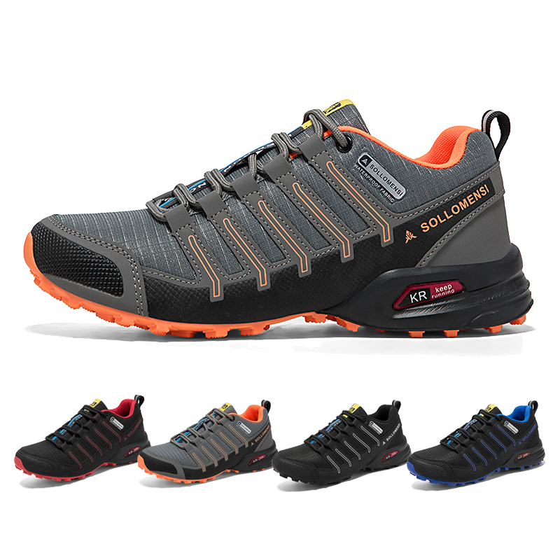 Anti Slip Trail Running Sneakers - أحذية رجالية مقاومة للماء للمشي لمسافات