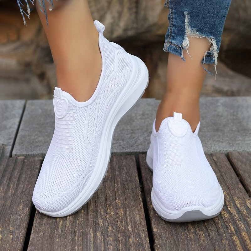 Breathable Mesh Athletic Shoes - أحذية رياضية نسائية كاجوال سهلة الارتداء،