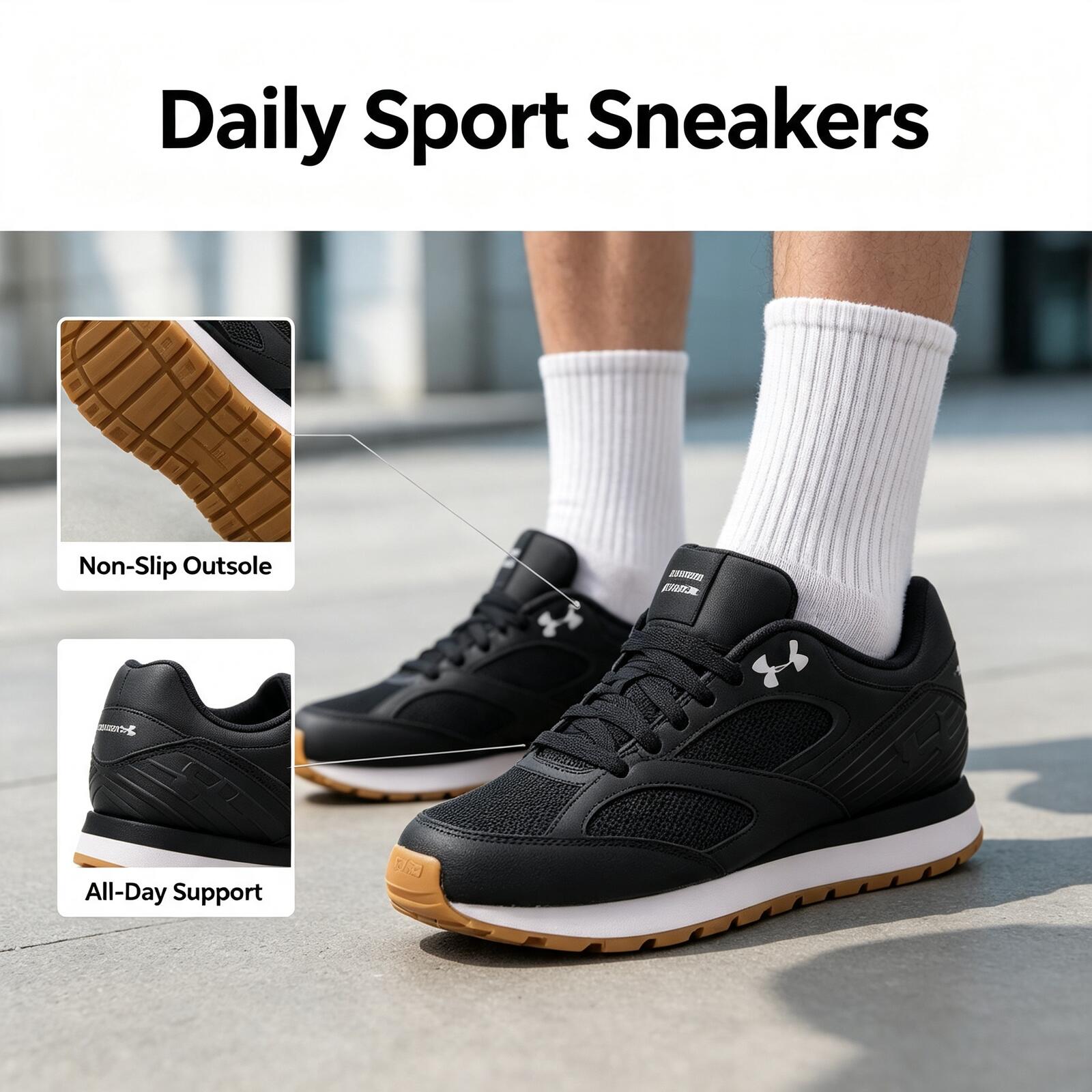Air Cushion Jogger Shoes Men - حذاء جوجر مينيماليست من أندر آرمور،