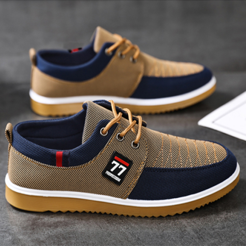 أحذية رجالية عصرية جديدة، أحذي - مراجعة Knit Fabric Lace Up Sneakers وسعره