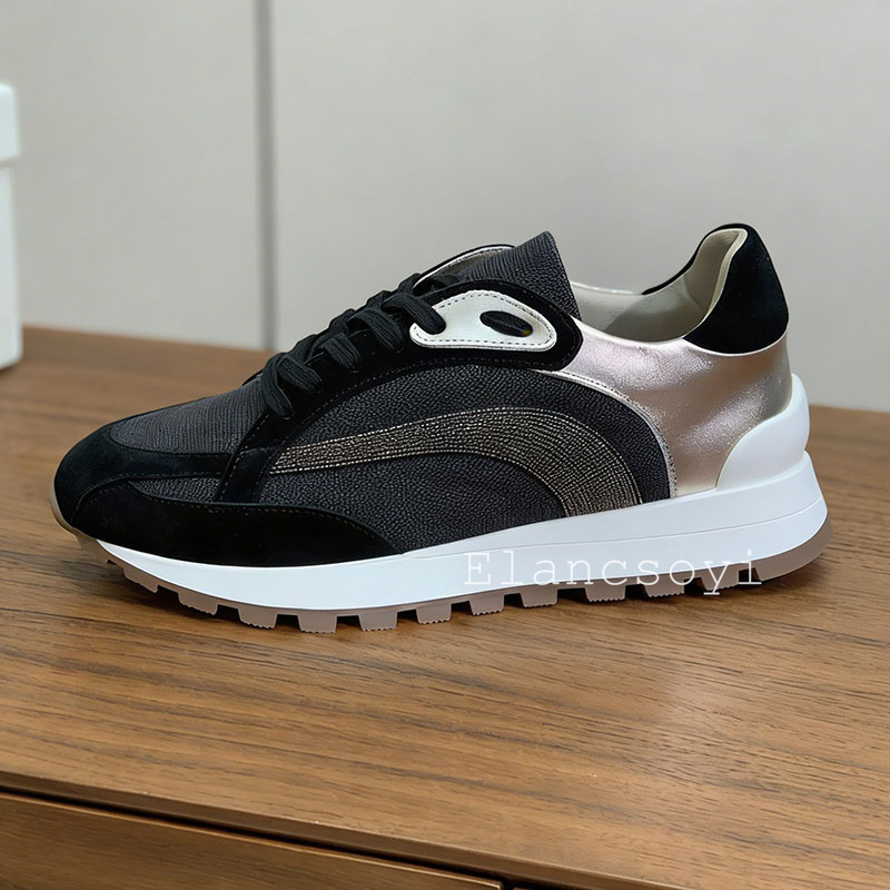 أحذية رياضية نسائية برباط مزين - مراجعة Knit Fabric Lace Up Sneakers وسعره