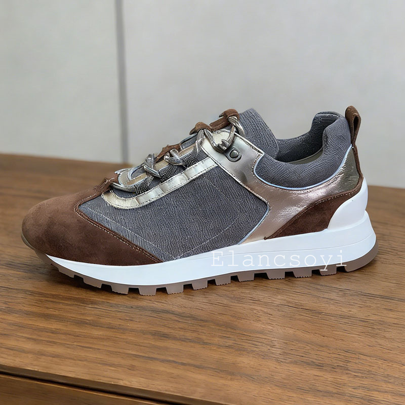 أحذية رياضية نسائية برباط مزين - مراجعة Knit Fabric Lace Up Sneakers وسعره