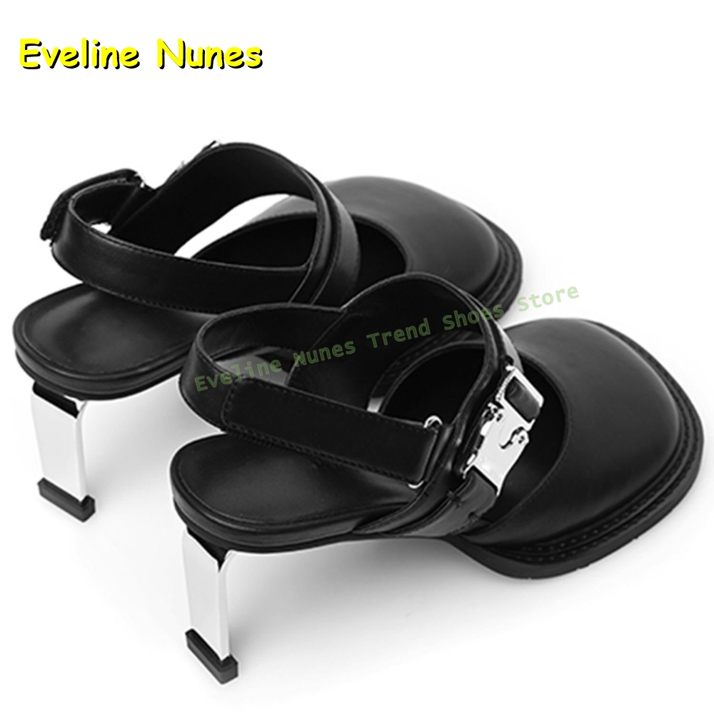 صنادل نسائية سوداء بكعب سميك و - مراجعة Sandals وسعره