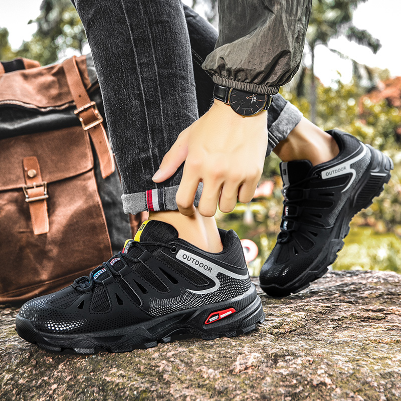 أحذية المشي لمسافات طويلة المض - مراجعة Anti Slip Trail Running Sneakers وسعره