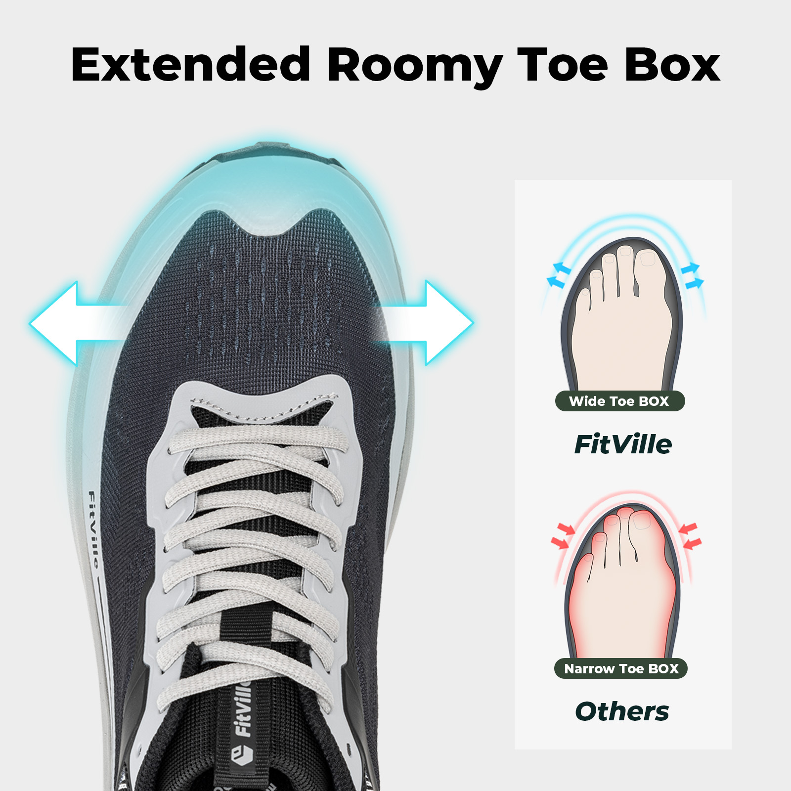 أحذية رياضية واسعة من FitVille - مراجعة Anti Slip Trail Running Sneakers وسعره