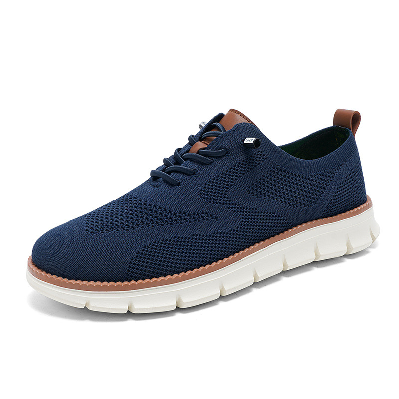 أحذية رجالية جديدة لعام 2026،  - مراجعة Knit Fabric Lace Up Sneakers وسعره