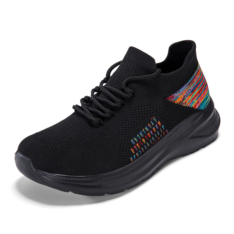 أحذية رياضية شبكية قابلة للتهو - مراجعة Knit Fabric Lace Up Sneakers وسعره