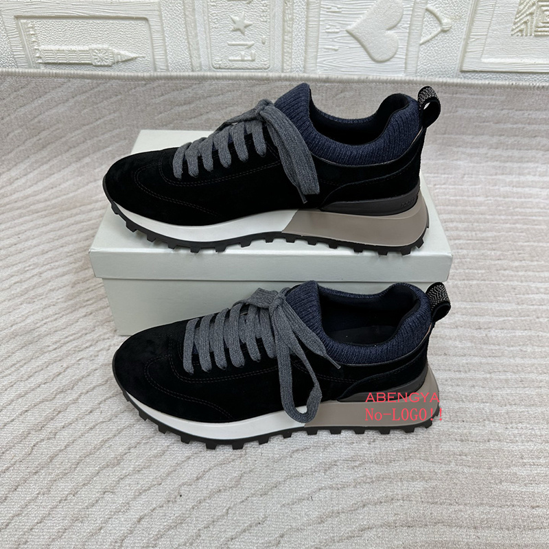 2025 الأبيض محبوك الجلد المدبو - مراجعة Knit Fabric Lace Up Sneakers وسعره